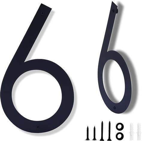 12 inch house numbers black